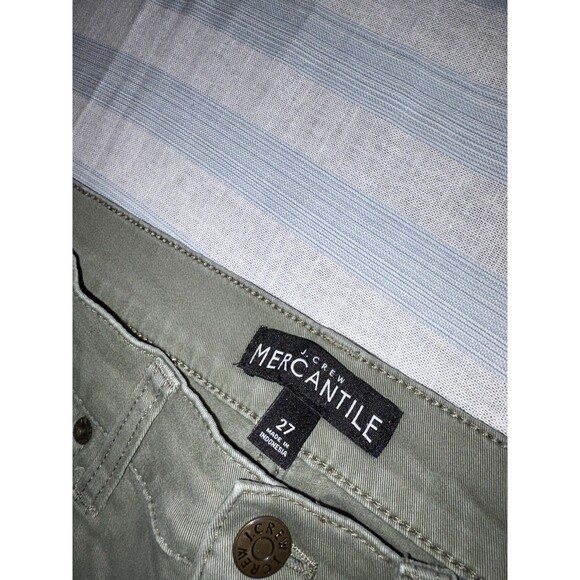 J Crew Ankle Skinny Jeans Women's 27 Sage Green Stretch Pants E6687 Mid Rise - Picture 3 of 10